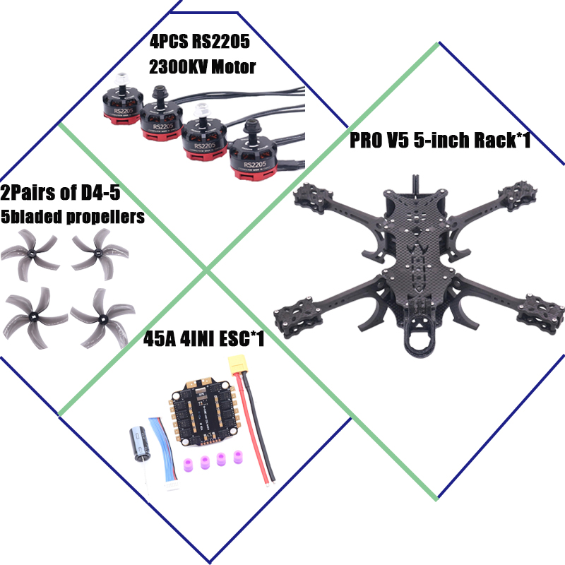 B-CUBE PRO V5 5 pulgadas FPV D - Drone Kit Octocopter reseña y precio
